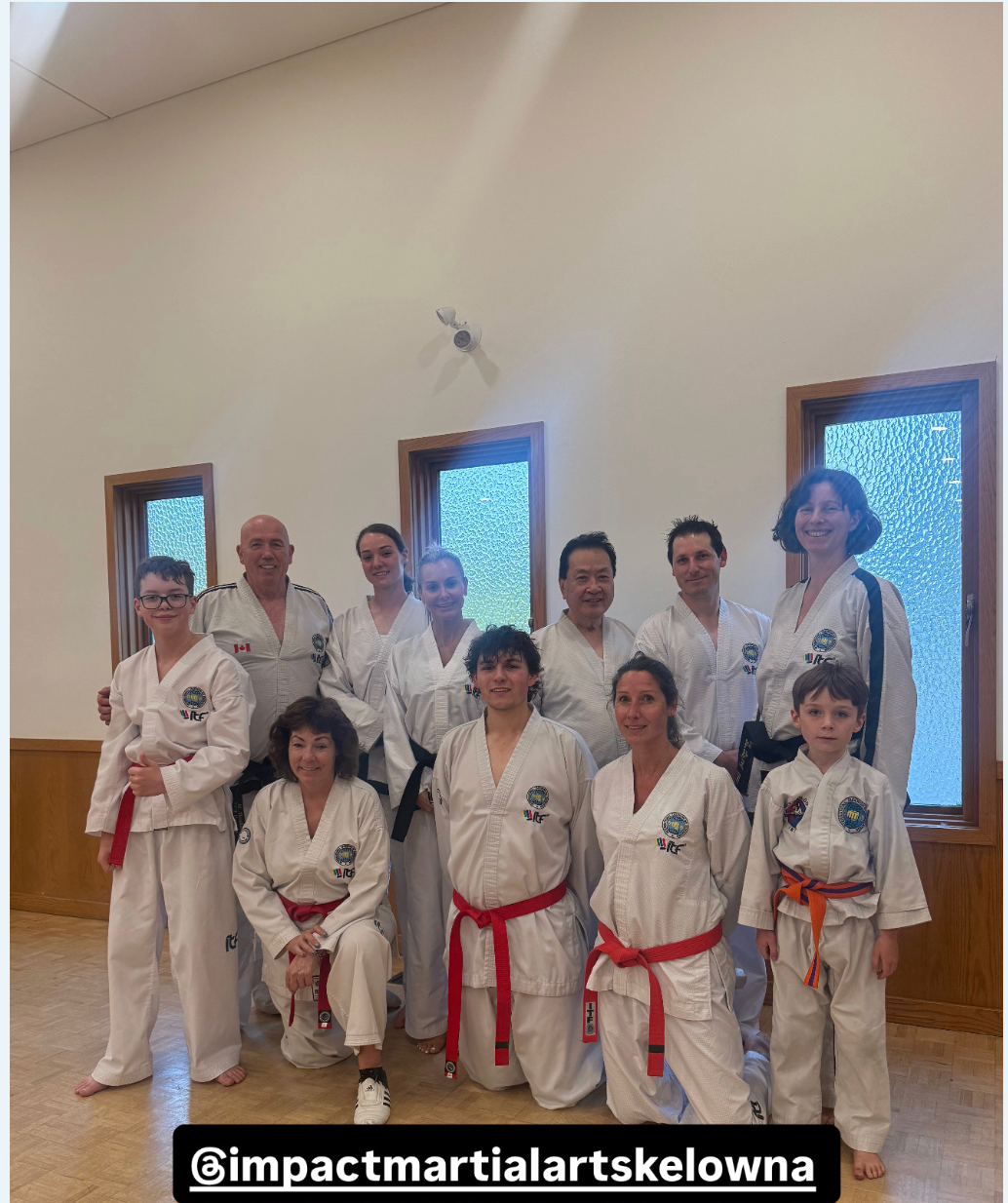 Impact Martial Arts students and instructors together after training